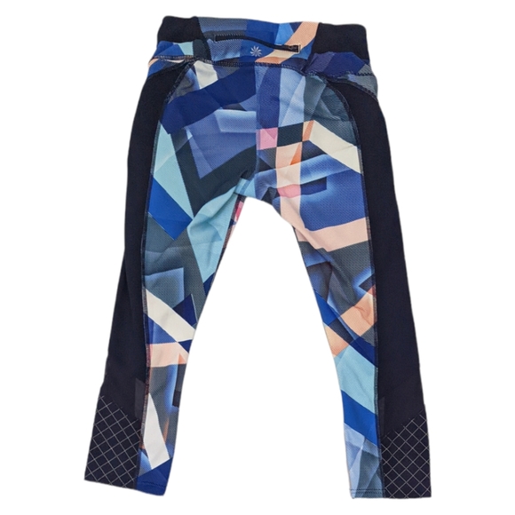 Athleta Sonar Capri Leggings Athletic Pants Womens XS Geo Workout Running Crop - Picture 5 of 11